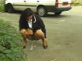 016110 With Her High Heels Eve Struggles To Climb Over The Wall 4
