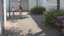 048003 Sandra Follows Kathy's Example And Pees In The Parking Area 9