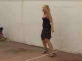 Cindy Ferro Pees In The Squash Court 8
