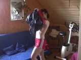 7 classic Videoclips with Jill wearing different shiny nylon Shorts! 9