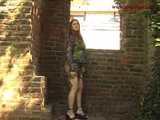 020067 Kathy Pees In The Window Alcove Of a Ruined Building 6