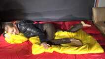 Get an archive Video with Sandra enjoying her shiny nylon Downwear 9