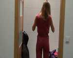 Get 2 Videos with Alina in shiny nylon Downwear from 2008 8