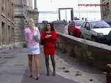 016096 Eve & Genevieve Pee Side By Side By The Exit From The Palace 4