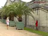 016094 Eve Takes A Daring Pee By The Plant Pot 5
