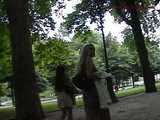 016080 Eve Takes A Pee From A Bench Beneath The Eiffel Tower 4
