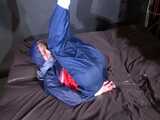 Watch Sonja beeing bound and gagged in shiny nylon Rainwear 9