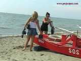 023058 Ewa Takes A Discrete Pee On The Crowded Beach 7