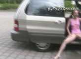 045015 Julia Takes A Huge Desperate Pee Out Of The Car Door 4