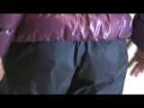 Get 3 Archive Video Clips with Samantha enjoying  her shiny nylon downwear in one package from 2012-2014 9