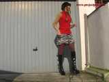 020054 Kathy Slips Away To Pee In Front Of A Garage Door 7