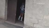 047002 Yassie Takes A Cheeky Pee In Someone's Outhouse 7