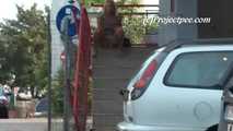 047026 Yassie Takes A Naughty Pee On Someones Entrance Steps 6