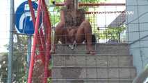 047026 Yassie Takes A Naughty Pee On Someones Entrance Steps 8