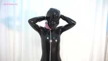 Xiaomeng First Time in Latex with Micro Perforated Hood 11