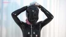 Xiaomeng First Time in Latex with Micro Perforated Hood 12