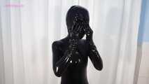 Xiaomeng First Time in Latex with Micro Perforated Hood 2