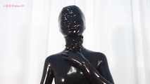 Xiaomeng First Time in Latex with Micro Perforated Hood 4