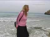 034024 Cindy Takes A Long Pee Into The Waves 4
