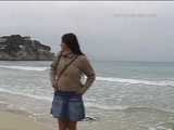 034024 Cindy Takes A Long Pee Into The Waves 5