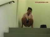 016116 Eve Takes An Unplanned Emergency Pee In A Manchester Airport Staircase 4