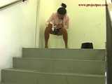 016116 Eve Takes An Unplanned Emergency Pee In A Manchester Airport Staircase 6