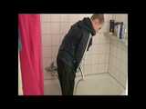 Get 2 Videos of a nice woman from our 2008 Archive enjoying her shiny nylon Rainwear at home 9
