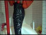 Get 2 Videos with Sandra enjoying a bath in her Shiny Nylon Downwear from our 2016 Archive 10